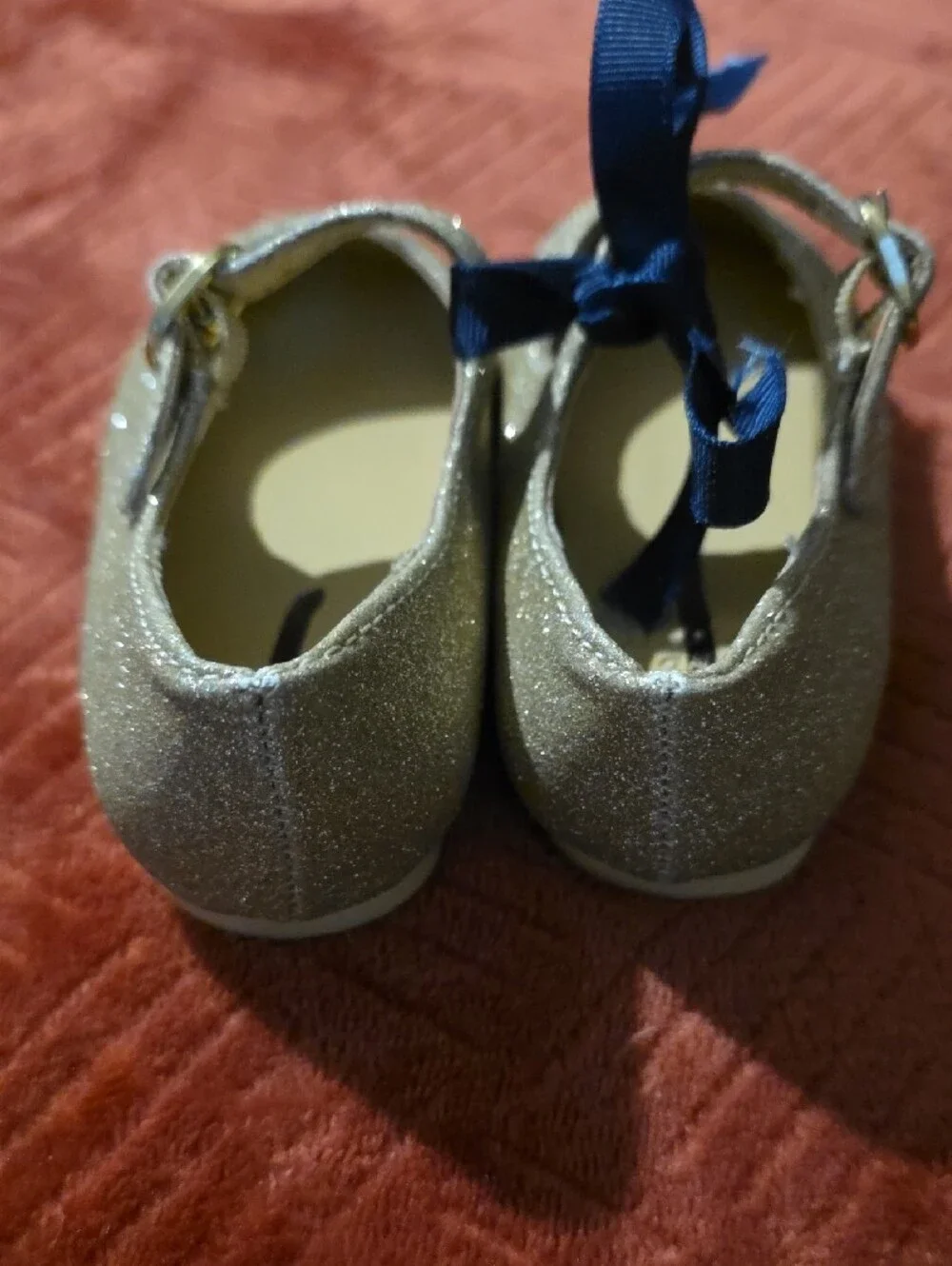Janie and Jack Glitter Mary Jane Shoes in Gold
